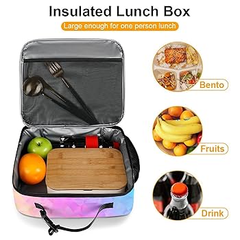 Amazon.com: Muishi Multicolored Shiny Crystal Reusable Lunch